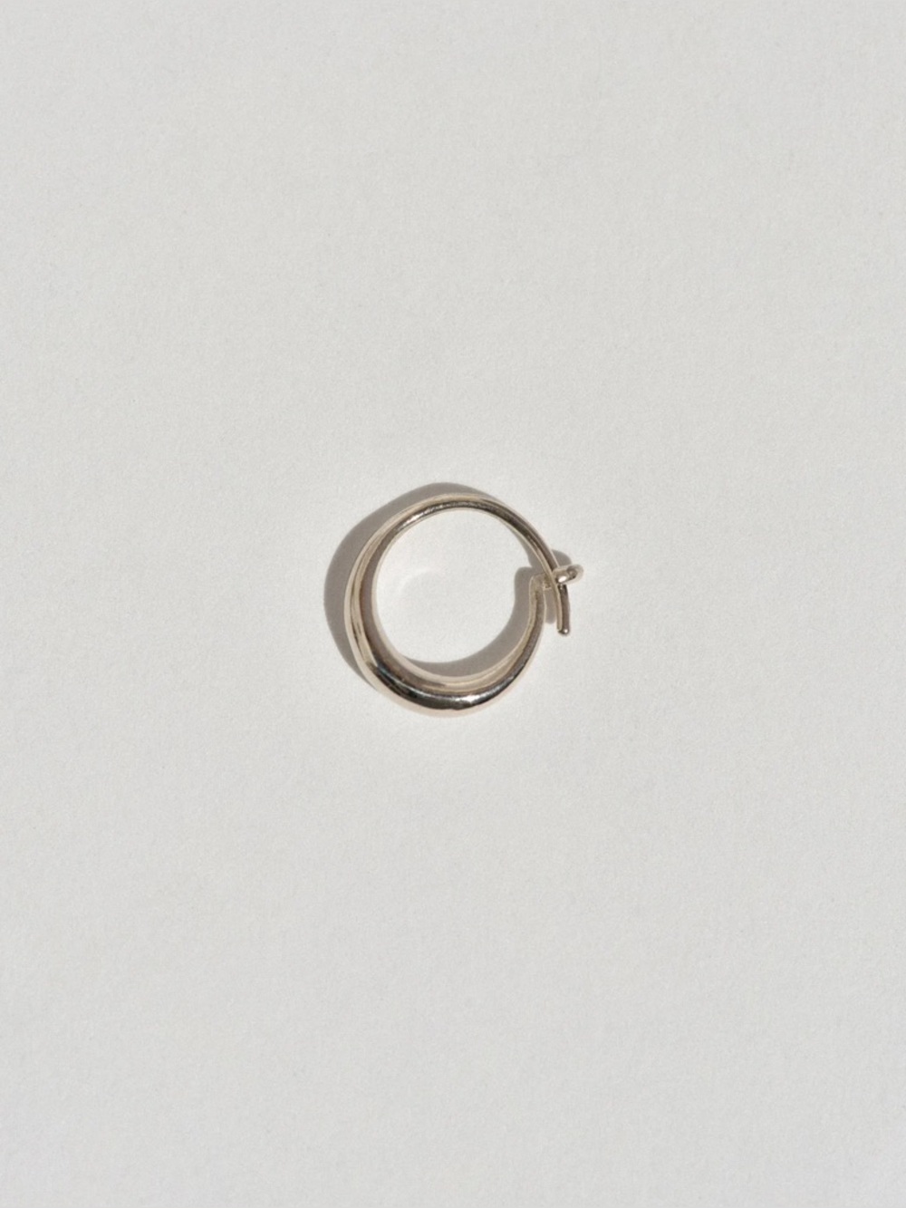 Leigh Miller SMALL ROUND SEMPRE HOOP IN 14K WHITE GOLD pair pre owned